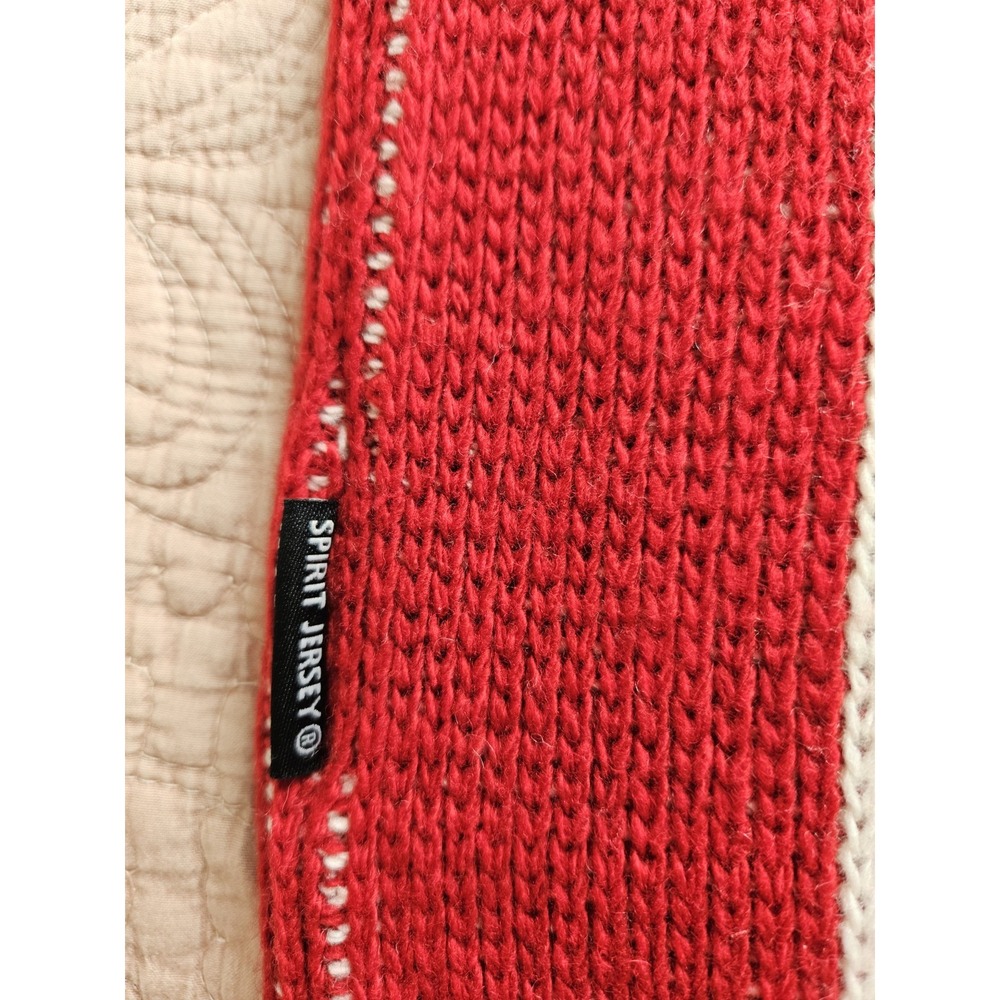 NWOT Spirit Jersey Women's New York Red Ivory LS Knit Sweater & Shorts Set, Med. - Picture 7 of 12